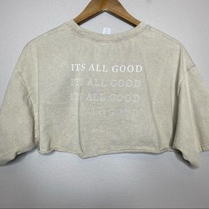 Balance Athletica It’s All Good Tan Neutral Stella Cropped Tee